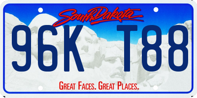 SD license plate 96KT88