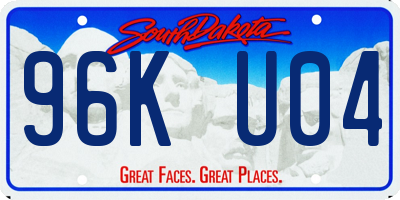 SD license plate 96KU04