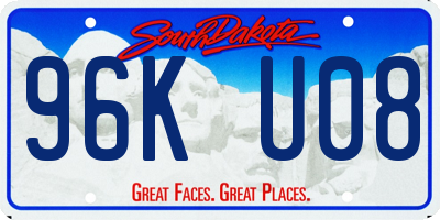SD license plate 96KU08