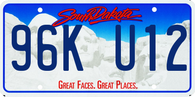 SD license plate 96KU12