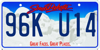 SD license plate 96KU14