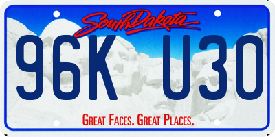 SD license plate 96KU30
