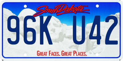 SD license plate 96KU42