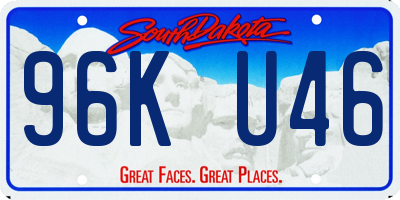 SD license plate 96KU46