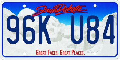 SD license plate 96KU84