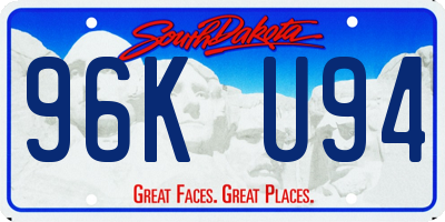 SD license plate 96KU94