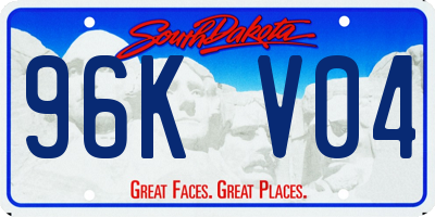 SD license plate 96KV04