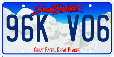 SD license plate 96KV06