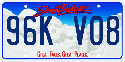 SD license plate 96KV08