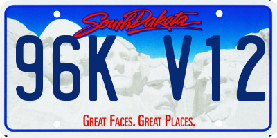 SD license plate 96KV12