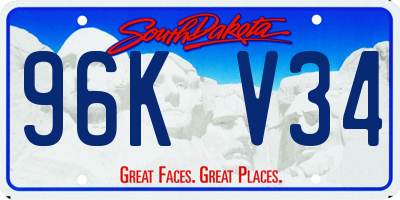 SD license plate 96KV34