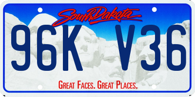 SD license plate 96KV36