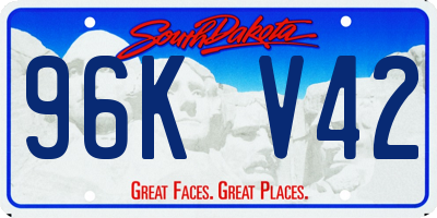 SD license plate 96KV42