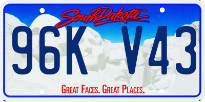 SD license plate 96KV43