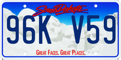 SD license plate 96KV59