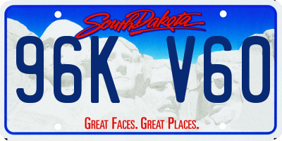 SD license plate 96KV60