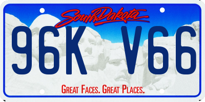 SD license plate 96KV66