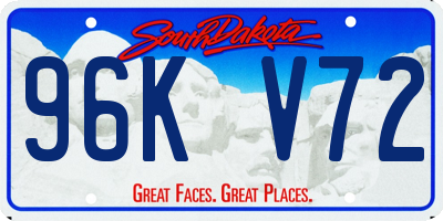 SD license plate 96KV72