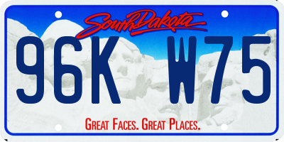 SD license plate 96KW75