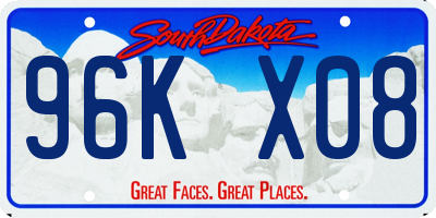 SD license plate 96KX08