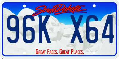 SD license plate 96KX64
