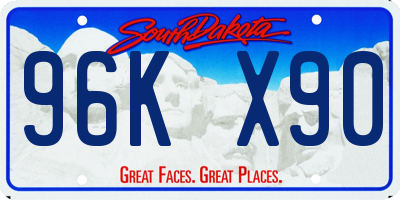 SD license plate 96KX90