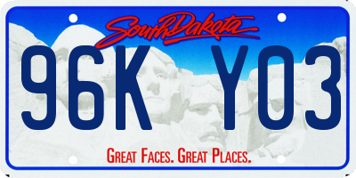SD license plate 96KY03
