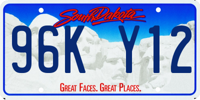 SD license plate 96KY12