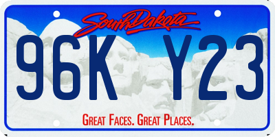 SD license plate 96KY23
