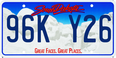 SD license plate 96KY26