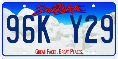 SD license plate 96KY29