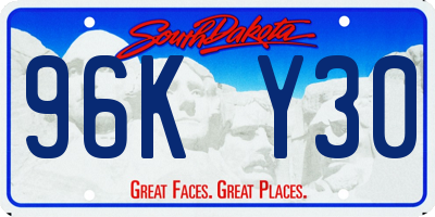 SD license plate 96KY30
