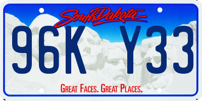 SD license plate 96KY33