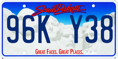 SD license plate 96KY38