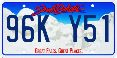 SD license plate 96KY51