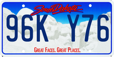 SD license plate 96KY76
