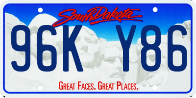 SD license plate 96KY86