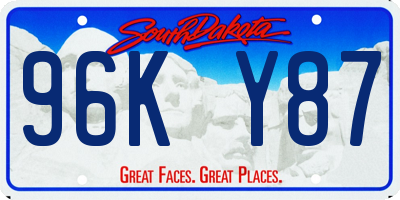 SD license plate 96KY87