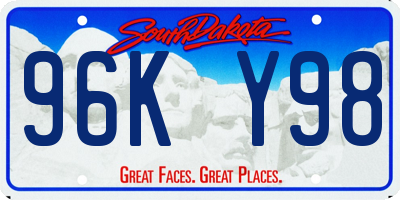 SD license plate 96KY98