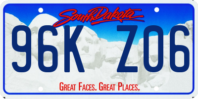 SD license plate 96KZ06