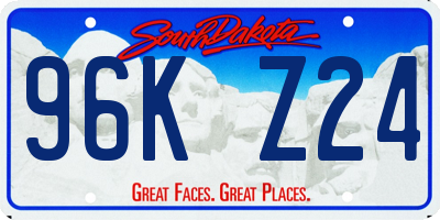 SD license plate 96KZ24