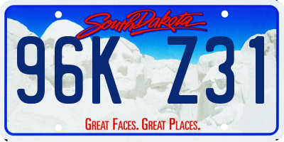 SD license plate 96KZ31