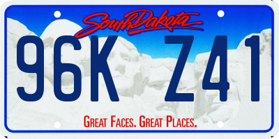 SD license plate 96KZ41
