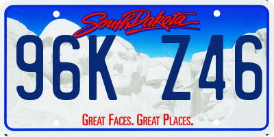 SD license plate 96KZ46