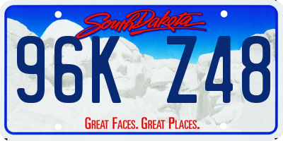 SD license plate 96KZ48