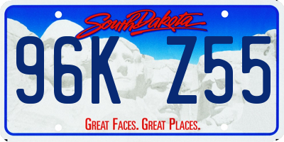 SD license plate 96KZ55