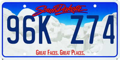 SD license plate 96KZ74