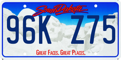 SD license plate 96KZ75