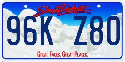 SD license plate 96KZ80