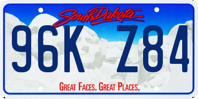 SD license plate 96KZ84
